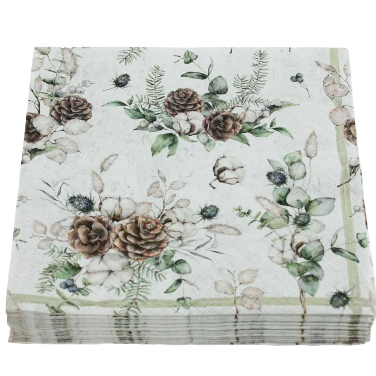 Napkins, Pinecones Rustic style