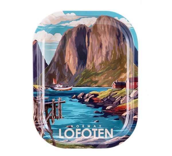 Hovedbilde Brett i metall, Lofoten, retro