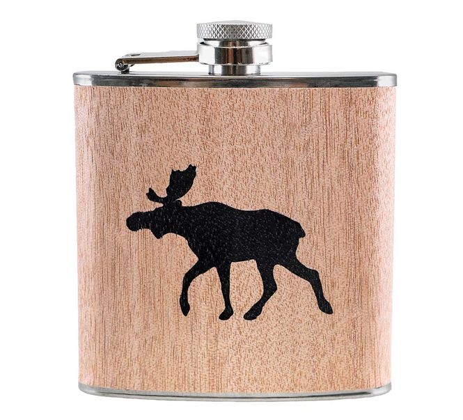 Main Image Hip flask, Moose