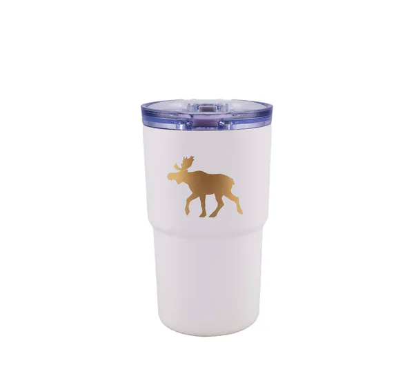 Main Image Thermo mug with moose, white