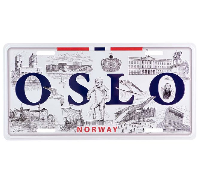 Hovedbilde Skiltplate med Oslo