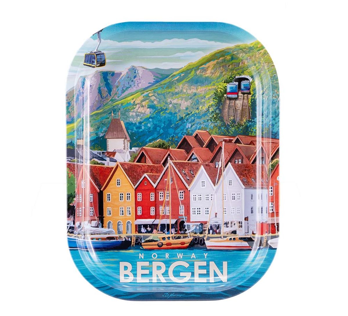 Metal tray, Bergen, retro
